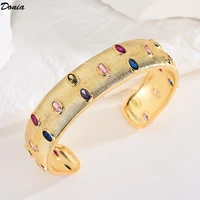 donia jewelry european and american fashion luxury colorful aaa zircon bracelet gold plated retro elegant ladies bracelet