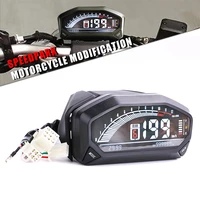 10000rpm motorcycle meter universal speedometer odometer adjustable parameters fuel quantity six grid display scooter accessorie