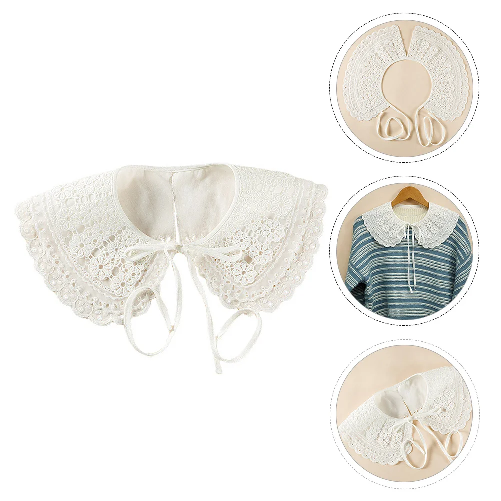 

1Pc Embroidery Collar Lace Shirt Collar Dress Neckline Clothing Accessory