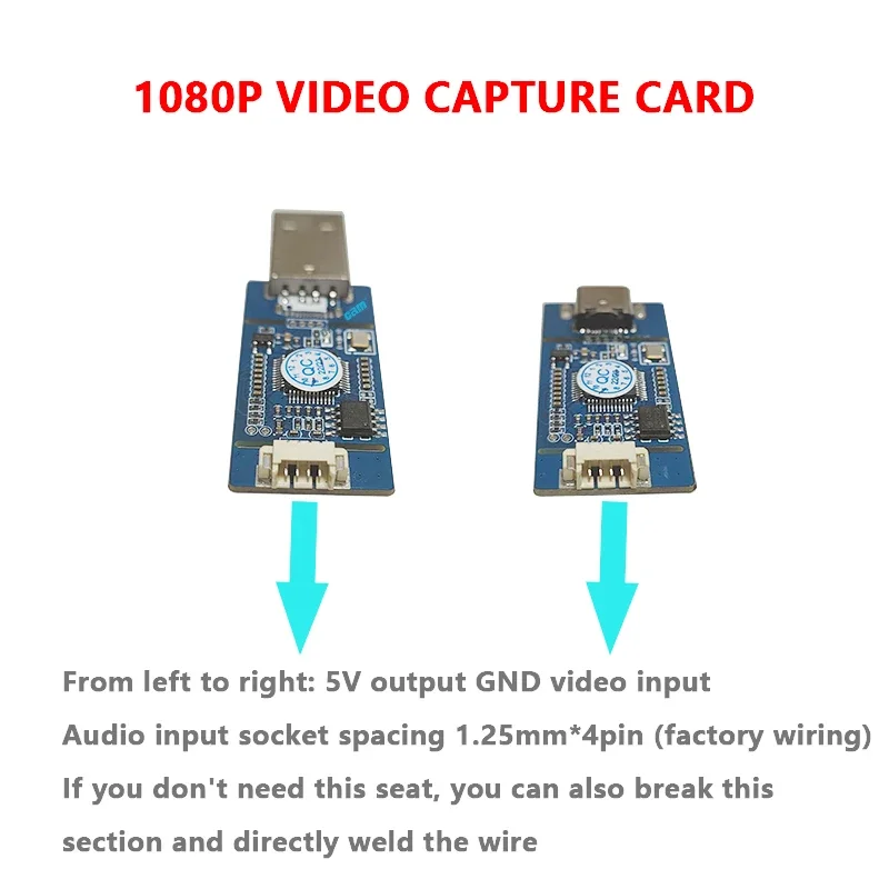 Фото CVBS к USB-захватке AV CVBS Аналоговый сигнал S-VIDEO-сигнал к цифровой плате вывода USB/выходная плата TYPE-C без драйверов 1080P №3