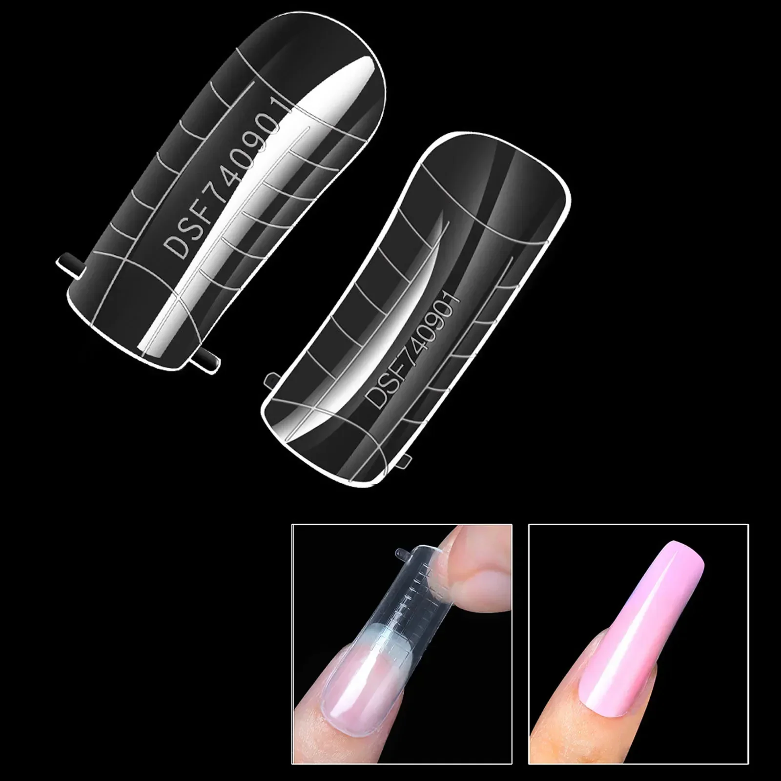 Прозрачные формы для наращивания ногтей | AliExpress