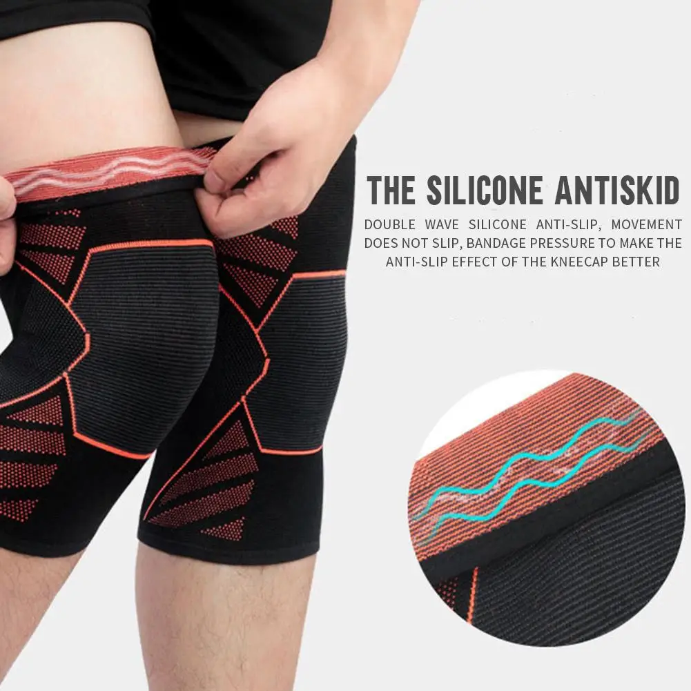 

1 шт., эластичный нейлоновый компрессионный наколенник для мужчин и женщин