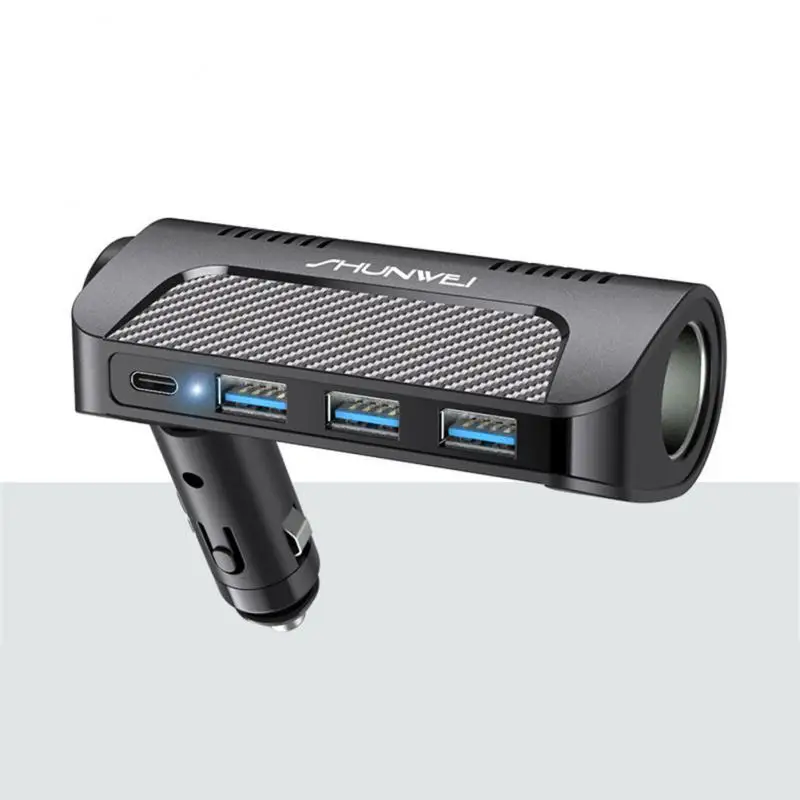 

Автомобильное зарядное устройство с тремя USB-портами, 120 Вт, 5 А