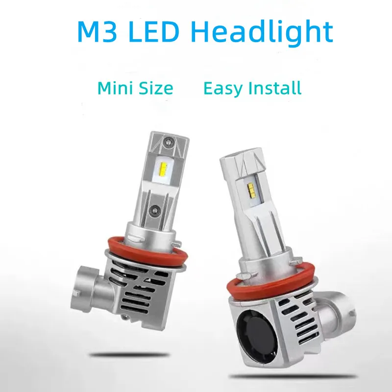 

M3 LED ZES Chip Car LED Headlight Bulbs H1 H3 H4 H7 H11 9005 9006 H27 880 12000lm 55W Hi-Lo Beam farol led moto No Error