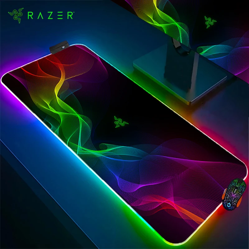 

Basilis Snake Razer RGB Mouse Pad gamer Computer pc Large video Games desk mat Carpet tapis souris Play with Backlit mousepad