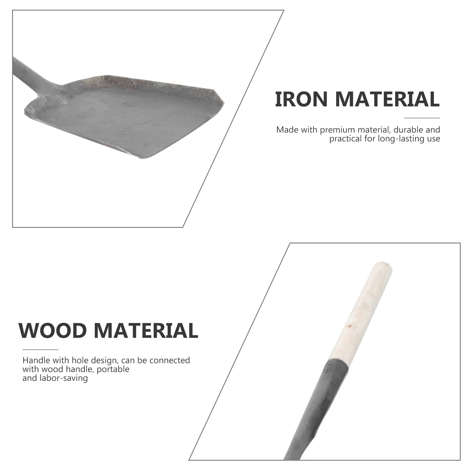 Сажа Прочные угля Очистка пожарных Фермерская лопата Деревянные лопаты ручной