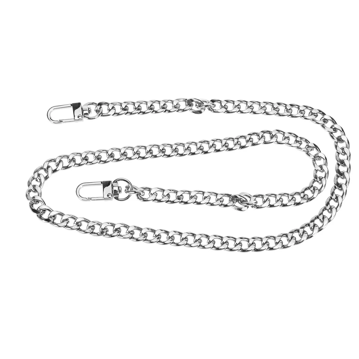 

80cm Metal Bag Chain Shoulder Bag Strap Fashion Detachable Belt Metal Strap for Ladies Girls Silver