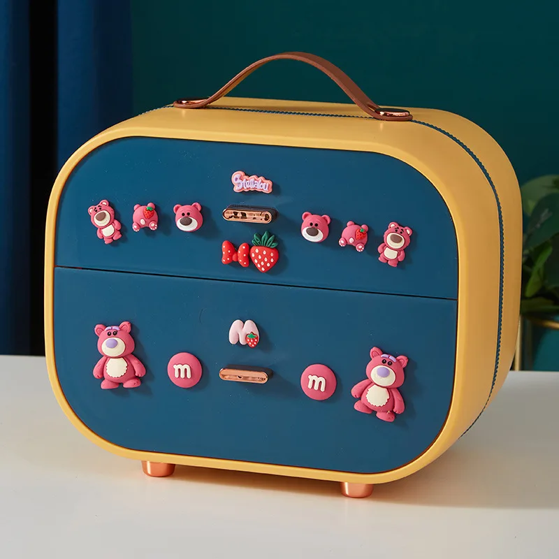 Cartoon Children Headwear Storage Box Girls Baby Jewelry Box Cute Hair Band Multi-layer Necklace Earrings Jewelry Box Organizer