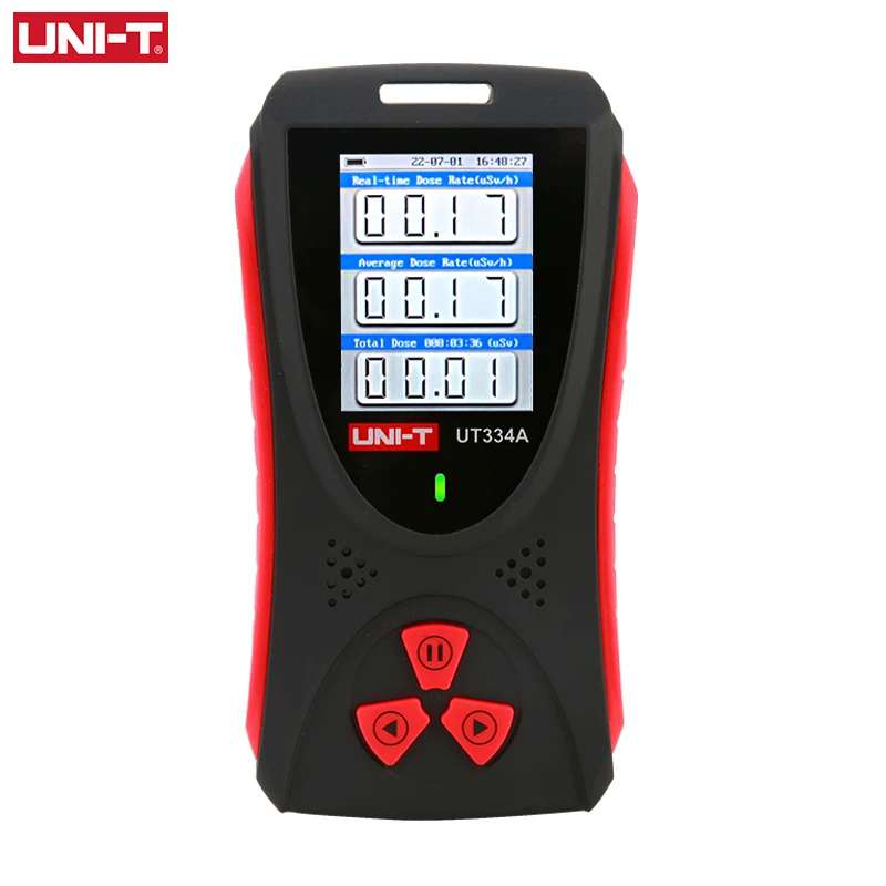UNI-T Radiation Dose Tester UT334A Dosimeter Geiger Counter X-ray Beta Gamma Detector Radiometer Audible Alarm
