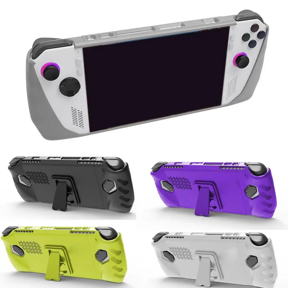 

For Asus ROG Ally TPU Case Shockproof Game Console Cover With Bracket Sweatproof Protective Cover Gaming Accessories