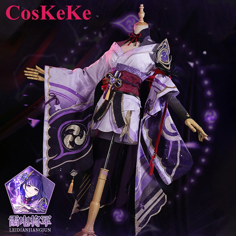 

CosKeKe Raiden Shogun Cosplay Anime Game Genshin Impact Costume Sweet Lovely Battle Uniforms Halloween Party Role Play Clothing