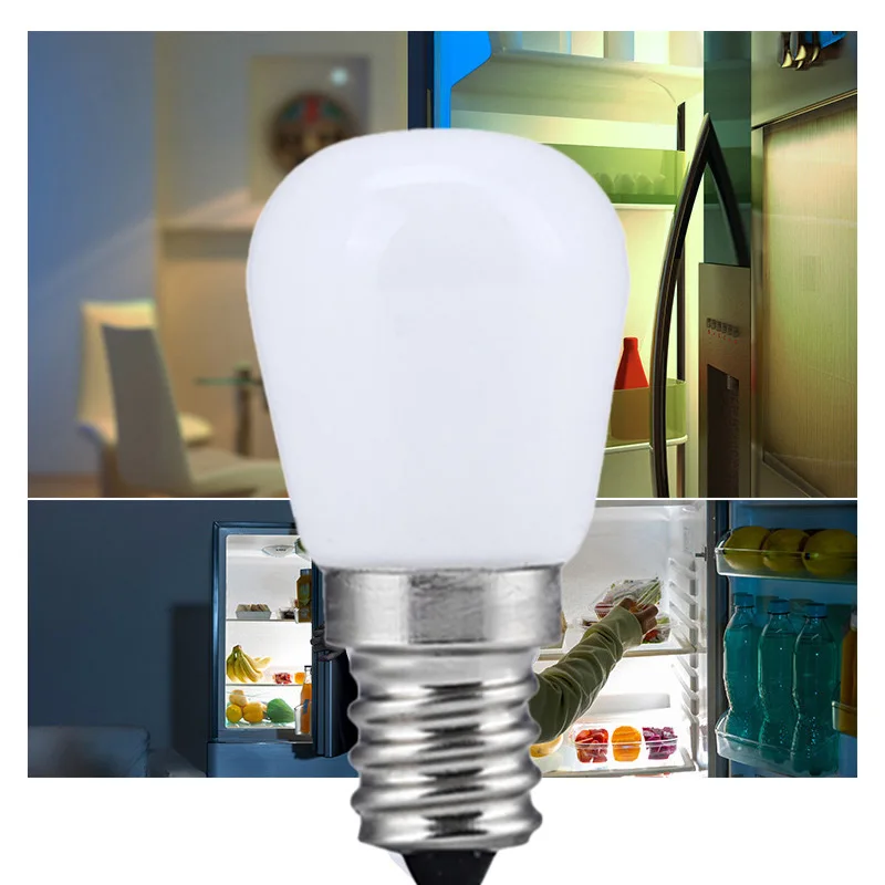 

E12 лампочка для холодильника, 2 Вт, светодиодные лампочки для холодильника, дисплей, лампа, мини-ночники, теплый белый свет