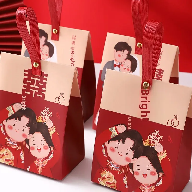 Новая мультяшная свадебная коробка конфет ручная сумка для сделай сам украшения