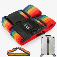 luggage strap cross belt packing adjustable travel suitcase password lock buckle strap baggage belts new camping bag accessories