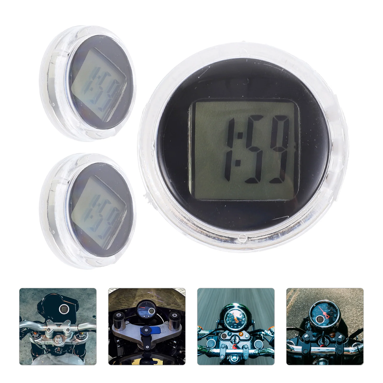 

3 Pcs Electronic Clock Mini Bike Accessories Auto Stick Car Dashboard Movement Digital Clocks