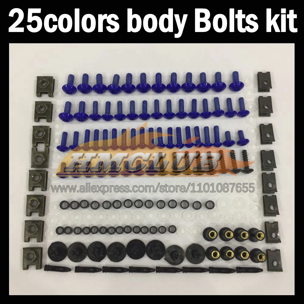 

268ps Full Screws Kit Body bolt For YAMAHA YZF-R1 YZF1000 YZF R1 1000 CC YZF-1000 YZFR1 07 08 2007 2008 Fairing bolts screw NutS