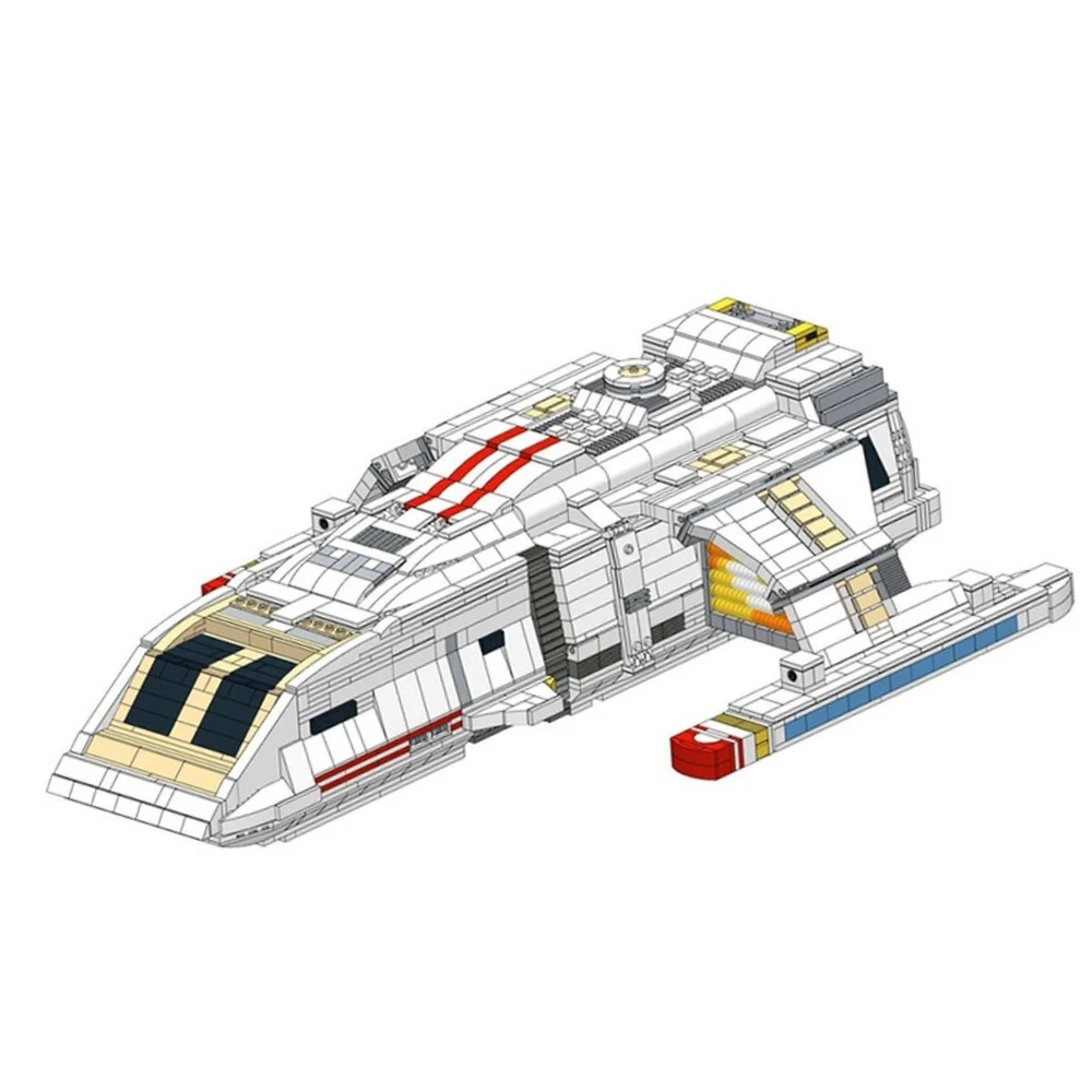 

Star Travel Shuttlecraft Building Blocks MOC Diplomatic Shuttle Space Trek Bricks Alien Transporter Toys Chidren Gifts