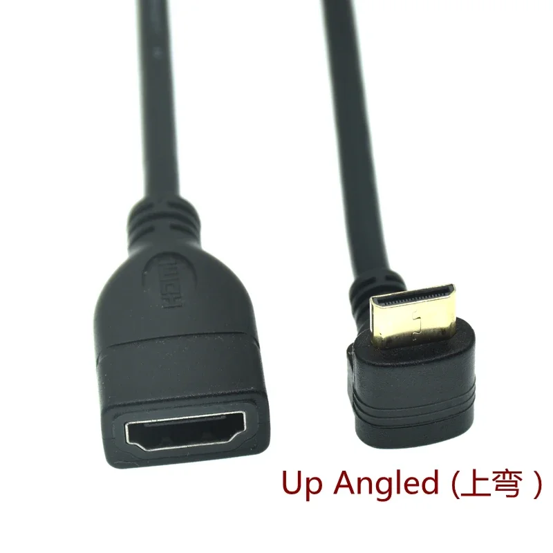 Фото 1080P Micro & Mini HDTV штекер вверх вниз правый левый угол 90 на HDMI-совместимый гнездовой преобразователь адаптер M-F удлинитель №5