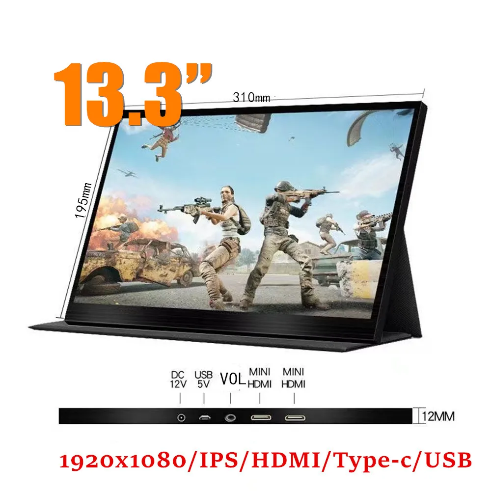 FREE SHIIPPING New Product 13.3-Inch FHD IPS Portable Extended Display HDMI Compatible Laptop And Phone With Type-c Interface