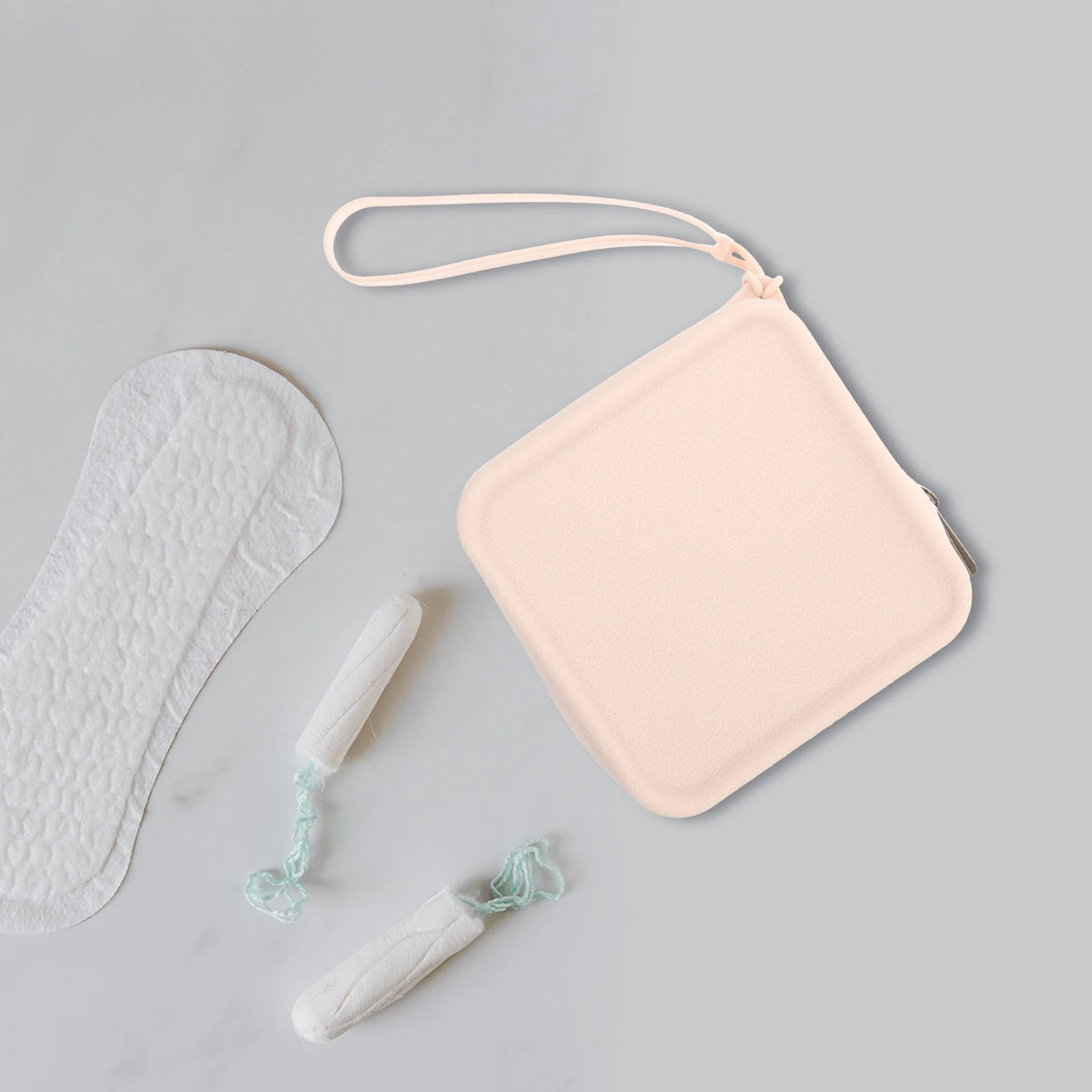 

Silicone Coin Purse Sanitary Napkin Storage Bag Travel Toiletry Portable Tampon Holder