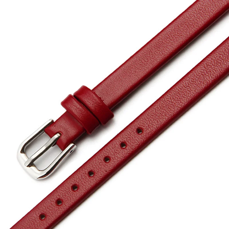 DIY Leather Watch Strap 6mm/8mm/10mm/12mm/14mm/15mm/16mm/17mm Men Women Adjustable Watchbands Multicolor Bracelet High Quality