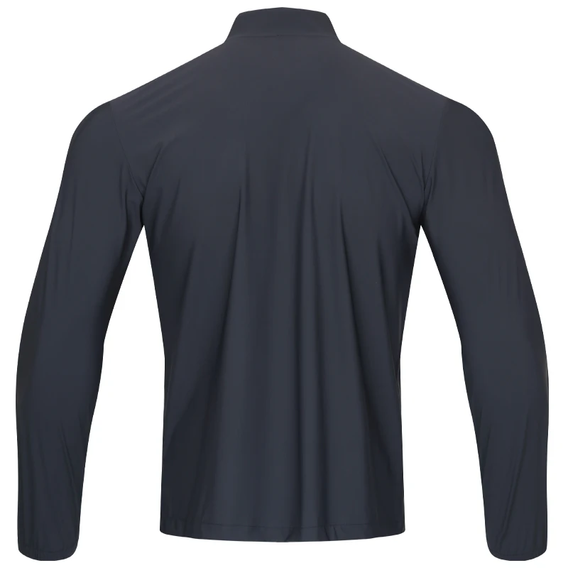 Men Running Jacket Letter Pocket Training Zipper Jogging Long Sleeves Gym Sports Workout Bodybuilding Quick Dry Sweatshits