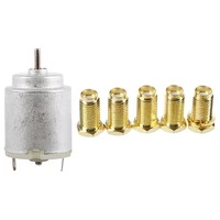 5pcs sma female nut bulkhead crimp straight rf coax connectors adapters with dc 3v 6v 16500rpm output speed micro motor