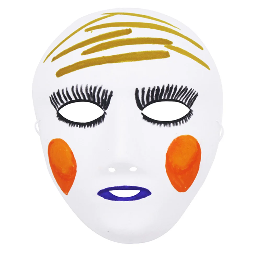 

12 Pcs Halloween Mask Blank Masks White Full Face Cosplay Self Made Party Men Women