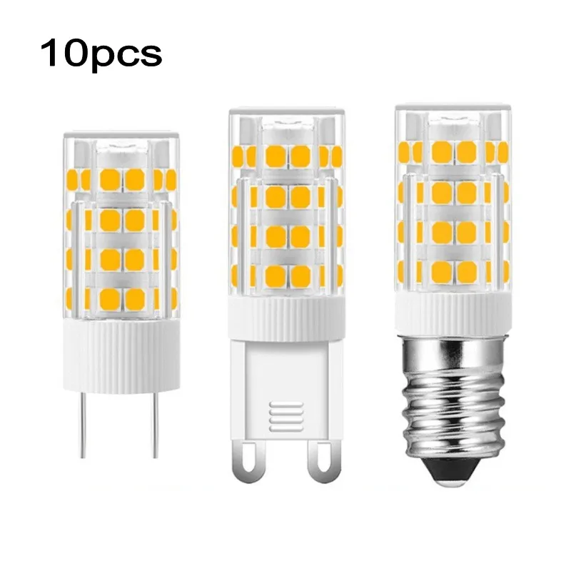 

10pcs/LED bulb 3W 5W 7W 9W 12W 15WG4 G9 E14 AC 220V LED CORN bulb SMD2835 360 Beam Angle replacement halogen chandelier