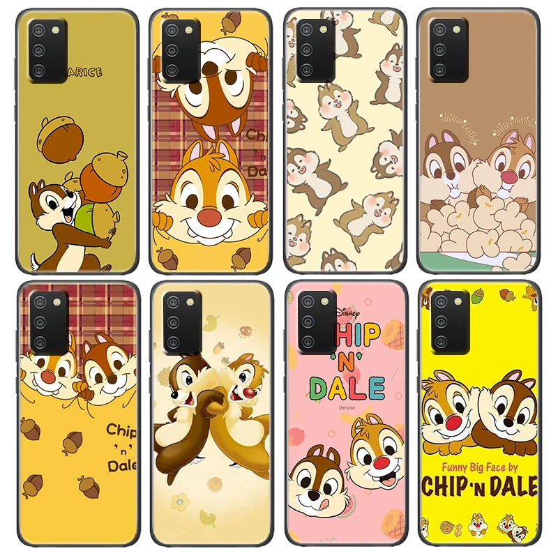 

Chip 'n' Dale Black Phone Case For Samsung A73 A72 A71 A54 A53 A52 A51 A42 A33 A23 A22 A21S A13 A04 A03 5G