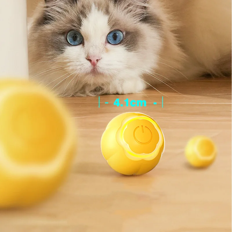 

Smart Interactive Cat Ball 7 Color Led Quiet Durable Automatic Rolling For Kitten Pet Rechargeable Electric Cat Toy Pet Supplies
