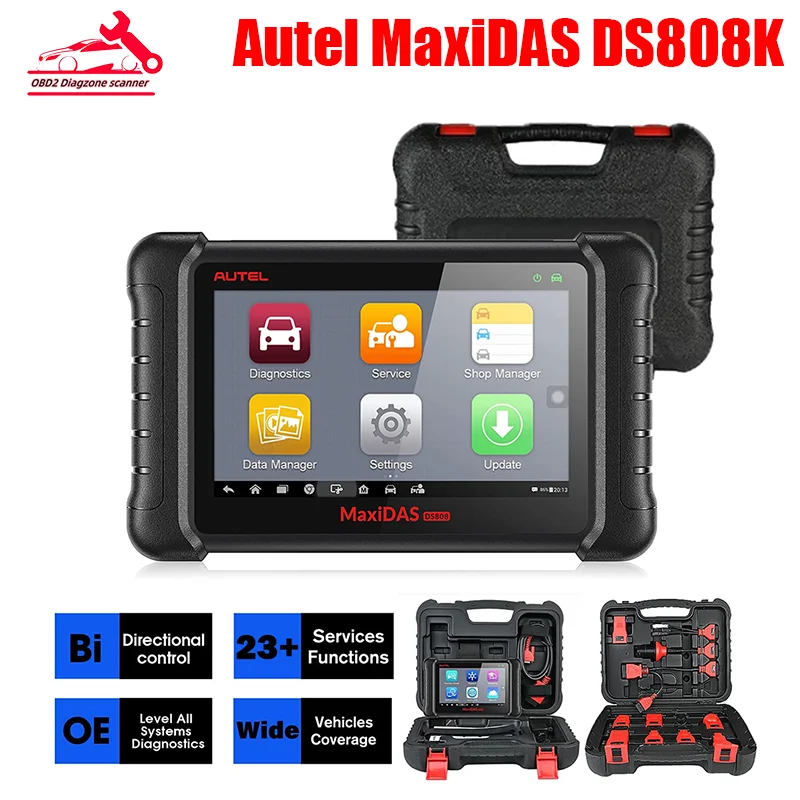 

Autel MaxiDAS DS808K OE-All Systems Bi-Directional Control Diagnostic Scanner OBDII Code Reader 31+ Reset Car Tools PK DS808