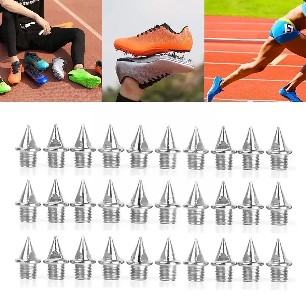 

30pcs Durable Silver Athletic Replacement Running Shoes 7mm Track Track Spikes Xmas Studs And Shoe Tree Short Steel Field B3n3
