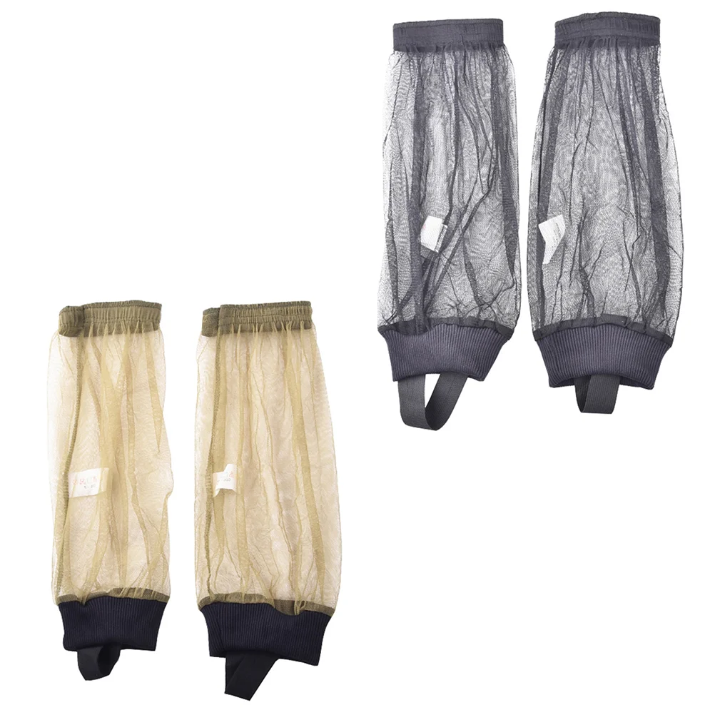 

2 Pairs Mesh Anti-mosquito Foot Cover Bite-proof Socks Hiking Clothes Clothing Leg Camping Covers Grid