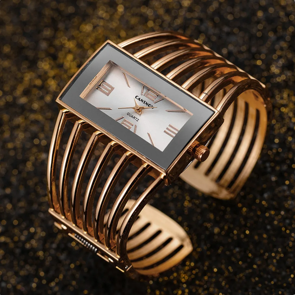 

SMVP2021 Luxury Fashion Rose Gold Watches Women Stainless Steel Bracelet Bangle Rectangle Quartz Watch Clock zegarek damski relo