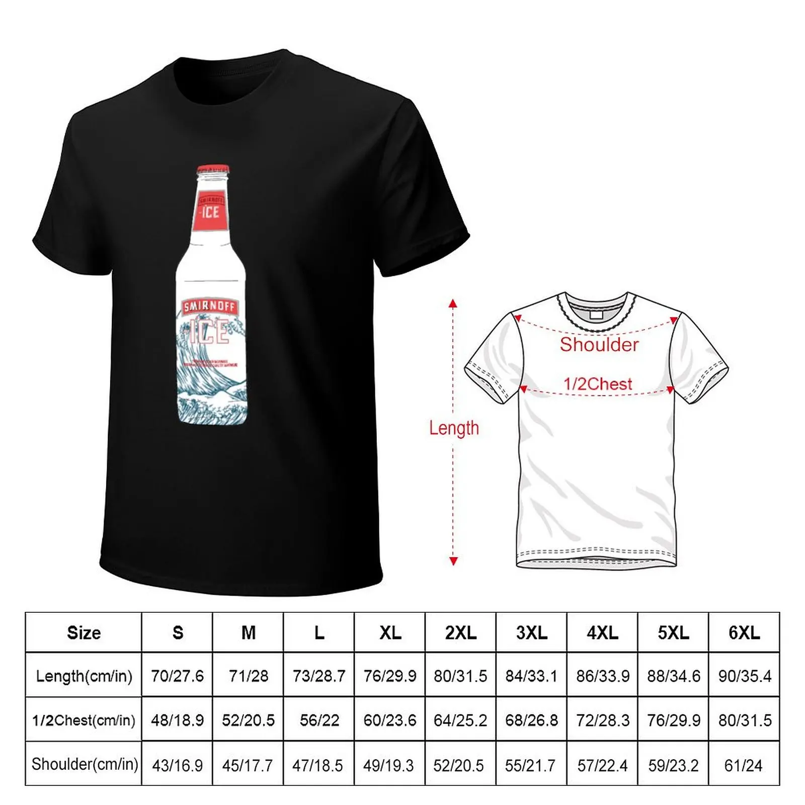 Фото Футболка Smirnoff Ice Wave большого размера с круглым вырезом №2