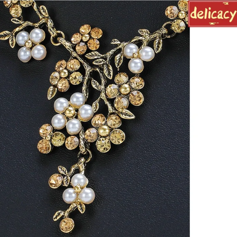 Новинка 2024 женская мода винтажное ожерелье в американском литературном стиле