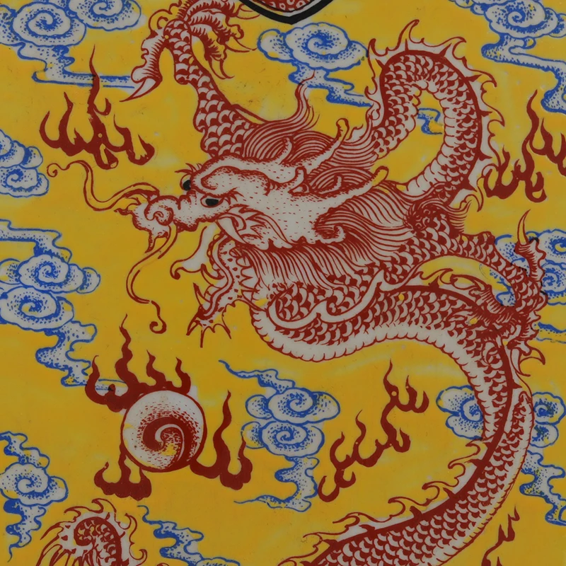 Ваза Kangxi Dynasty Цин Центральные элементы Дракон и Феникс с узором морской воды Квадратная ваза Китайская эмалированная ваза (art.: 3920cf99fa2da) - 3920cf99fa2da