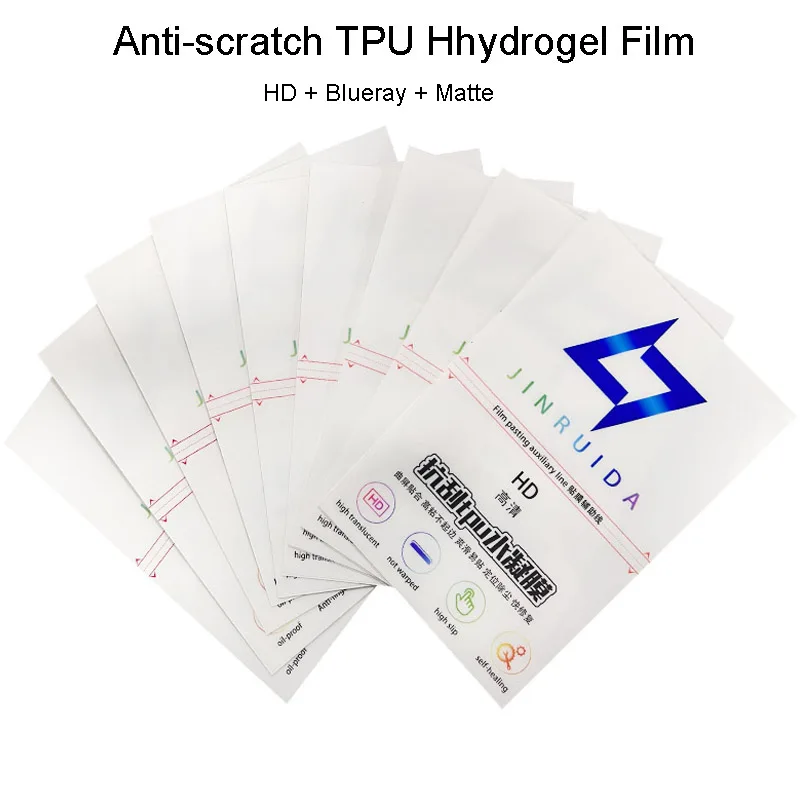 50 Pcs Hydrogel Film HD Blueray Matte Anti-scratch TPU Films For iPhone Samsung Xiaomi Mobile Phone Film Cutting Machine
