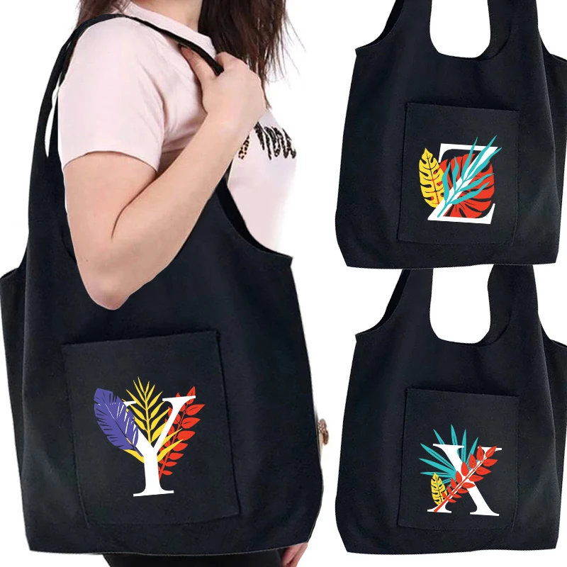 

Женская холщовая белая сумка для покупок с надписью, Женская тканевая сумка через плечо, Женская эко-сумка, сумка-тоут, многоразовые сумки д...