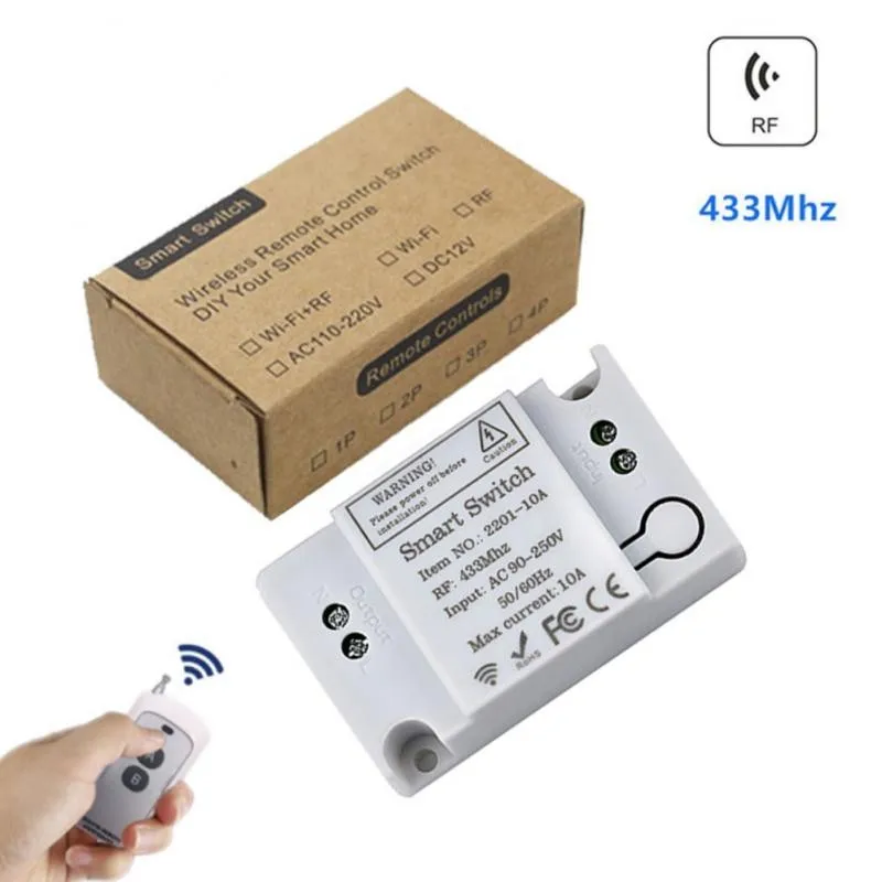 

Rf 433mhz Wiring-free Panel Foldable 220v Mini Relay Receiver Lighting Control Wireless 2023 Smart Switch New Hot Portable