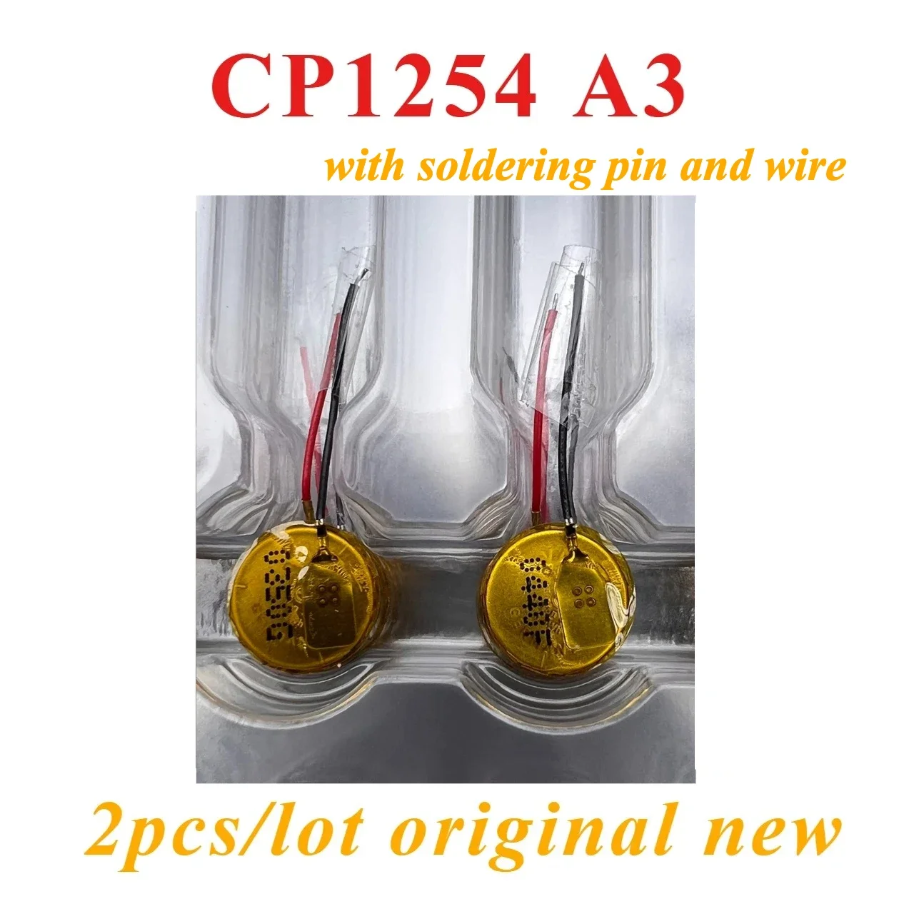 2 шт.лот CP1254 A3 с паяльными ножками и проводом с инструментом 3,7 В, конденсатор для перезаряжаемой батареи для наушников (art.: 3920cf8cf436e) - 3920cf8cf436e