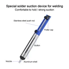 Насос для демонтажа олова, износостойкое цельноалюминиевое приспособление с присоской синегозолотого цвета, ручной паяльный насос, ручные инструменты для сварки