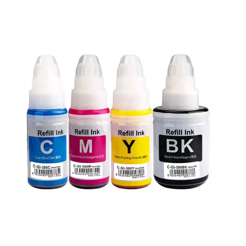 

GI-590 Refill Ink Kit For Canon GI590 PIXMA G1500 G1501 G1510 G2500 G2501 G2510 G3500 G3501 G3510 G4500 G4510 G4511 Printer