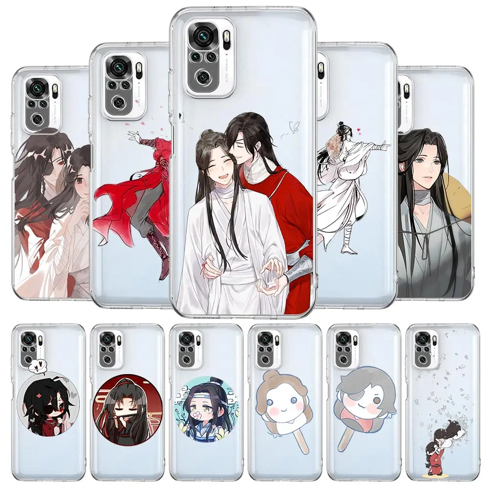 

Heaven Official's Blessing TGCF Clear Soft Phone Case For Xiaomi Redmi Note 12 11 9S 9 8 10 Pro+ 7 8T 9C 9A 8A K40 Gaming Cover