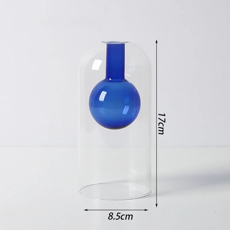 

Прозрачная двухстенная ваза из муранского стекла