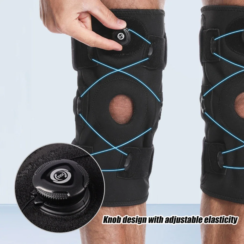 Цельный шарнирный наколенник регулируемая обертка для поддержки колена мужчин и