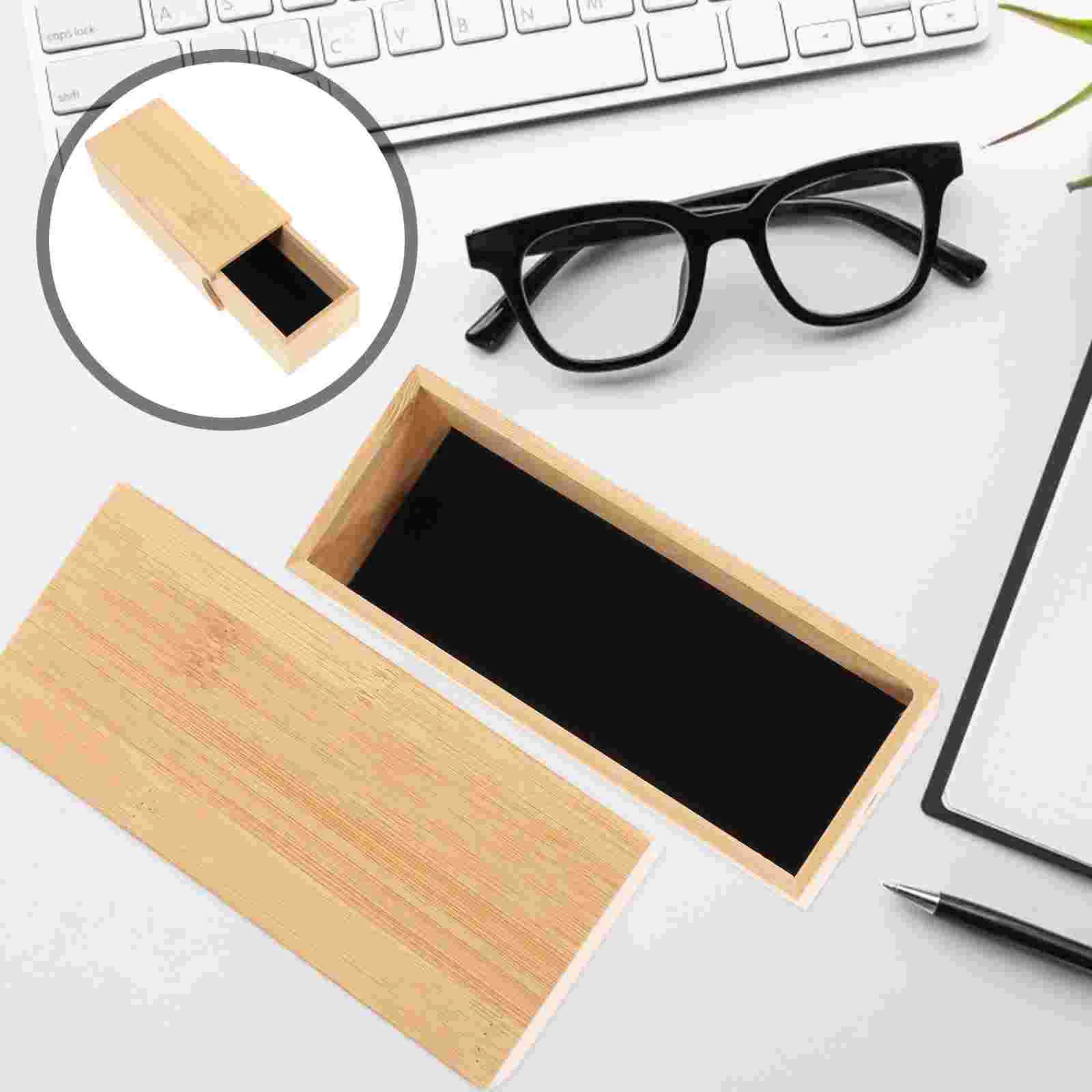 

Case Sunglasses Eyeglasses Storage Box Holder Wooden Wood Container Hard Glasses Organizer Display Eyewear Spectacles Pocket