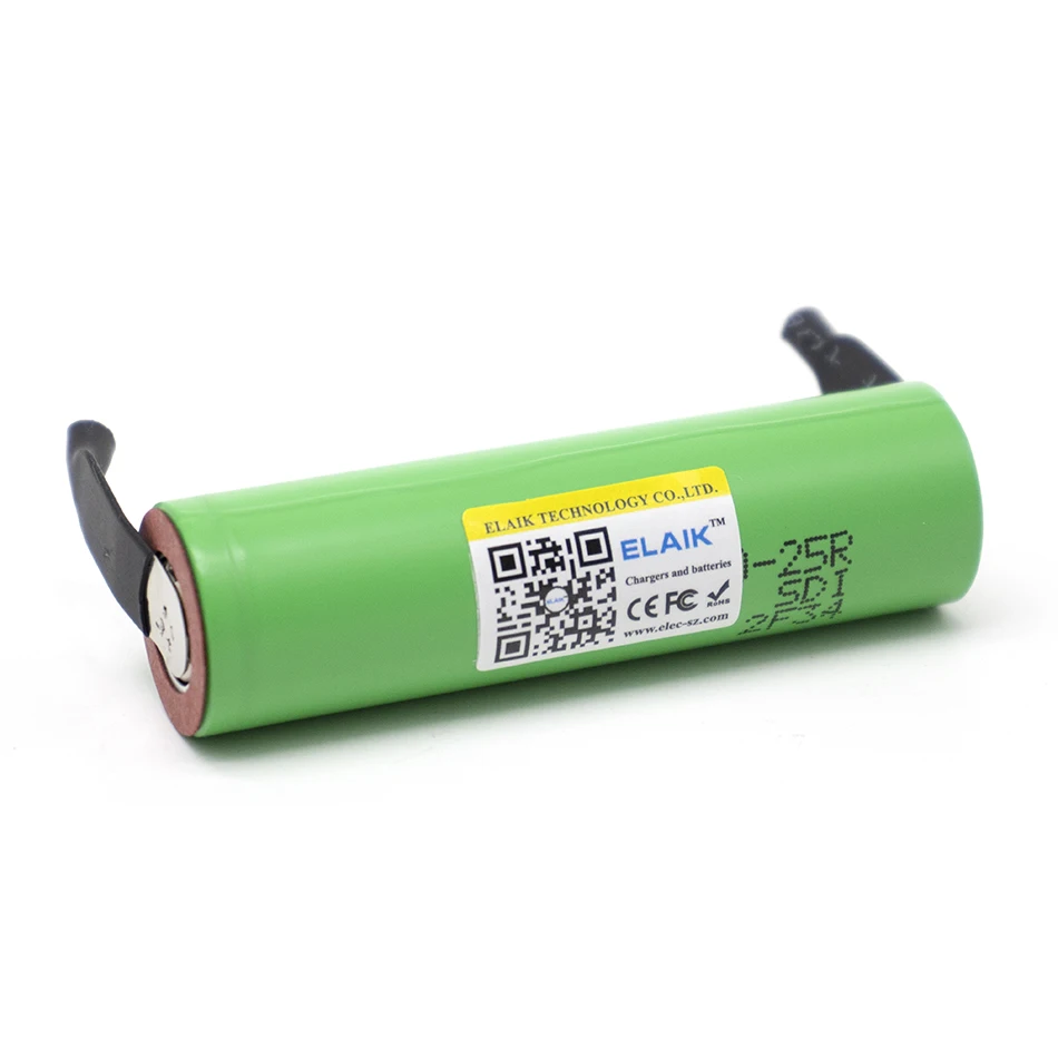 

2PCS Elaik neue original 2500mah batterie inr1865025r v entladung 20a gewidmet power batterie diy nickel blatt