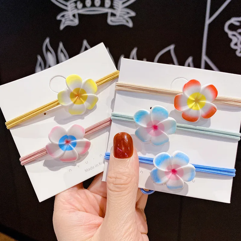 

5PCS New Cute Little Flowers Princess Headwear Kids Elastic Hair Bands Children Ropes Girls Accessories Baby Headdress